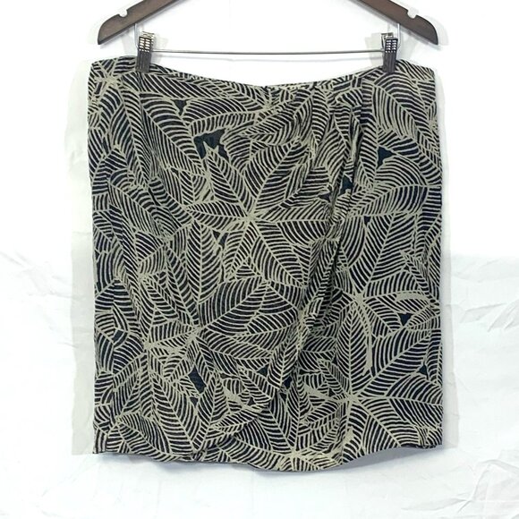 Chaus Dresses & Skirts - Vintage 90s Chaus Faux Wrap Silk Mini Skirt Plus SZ 16